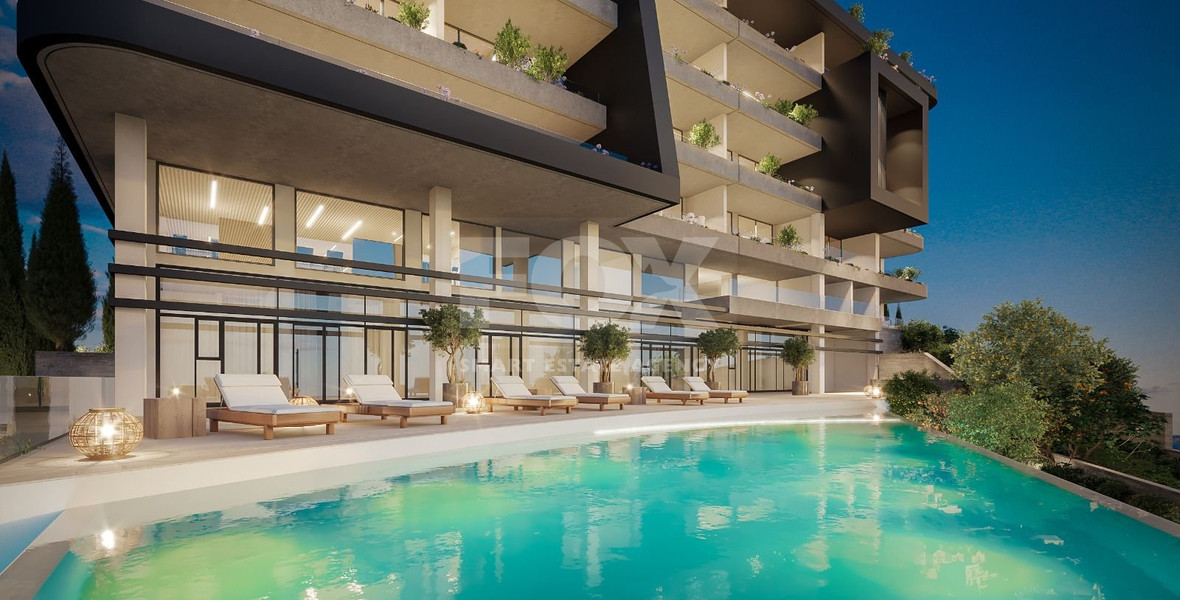 Modern two bedroom penthouse with private garden and jacuzzi for sale in Panthea