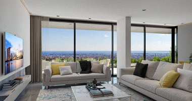 Modern three bedroom penthouse with private garden and jacuzzi for sale in Panthea