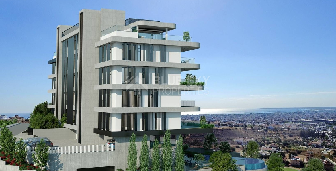 Modern three bedroom penthouse with private garden and jacuzzi for sale in Panthea