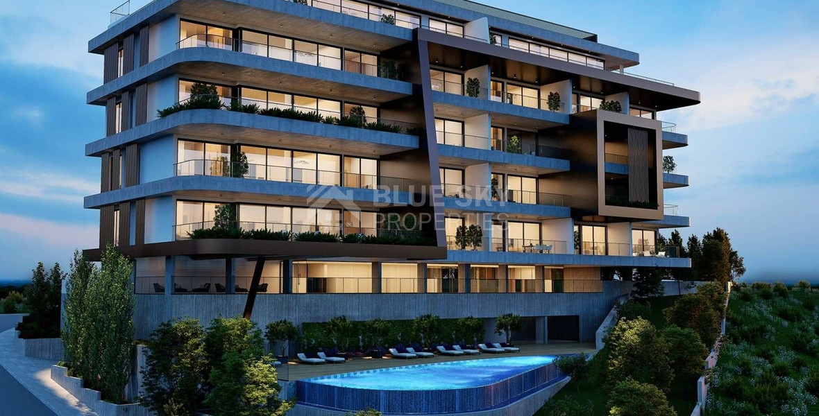 Modern three bedroom penthouse with private garden and jacuzzi for sale in Panthea