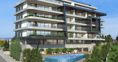 Modern three bedroom penthouse with private garden and jacuzzi for sale in Panthea
