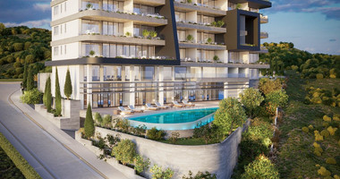 Modern three bedroom penthouse with private garden and jacuzzi for sale in Panthea