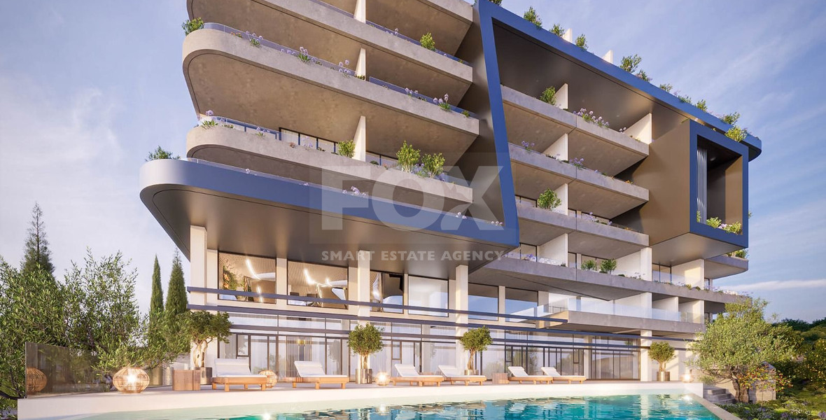 Modern three bedroom penthouse with private garden and jacuzzi for sale in Panthea