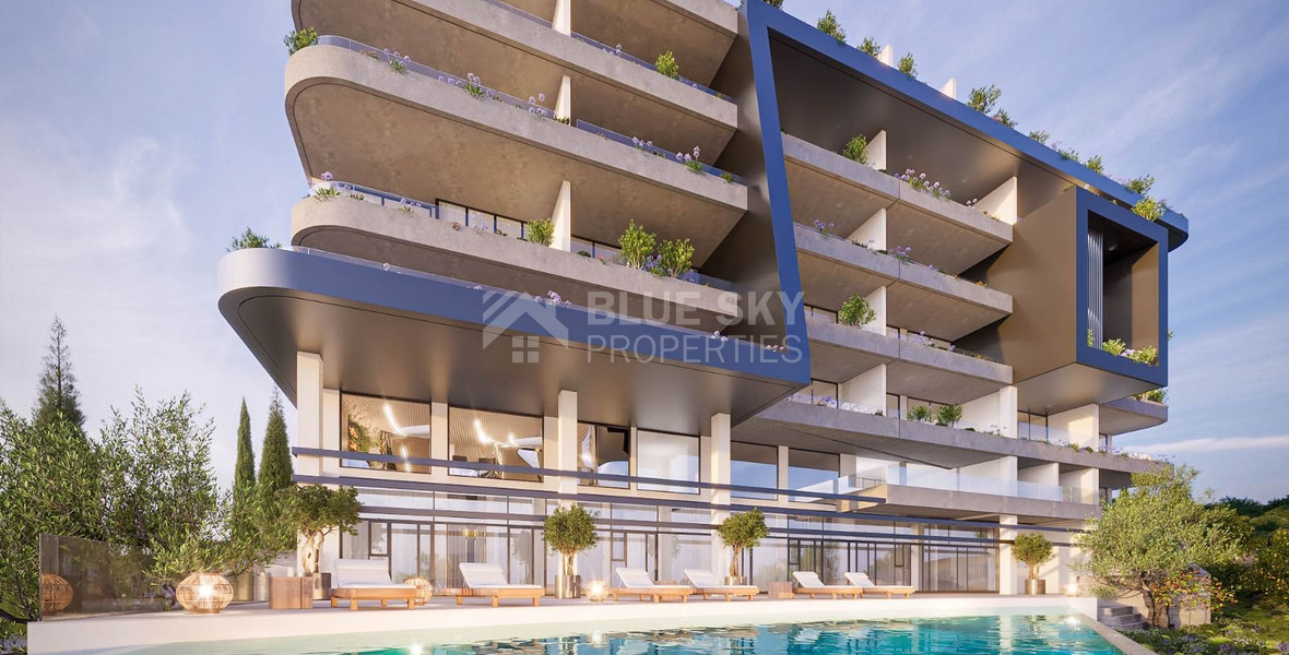 Modern three bedroom penthouse with private garden and jacuzzi for sale in Panthea