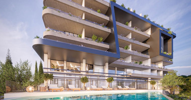 Modern three bedroom penthouse with private garden and jacuzzi for sale in Panthea