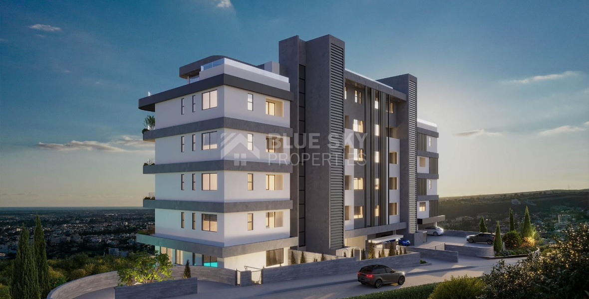 Modern three bedroom penthouse with private garden and jacuzzi for sale in Panthea