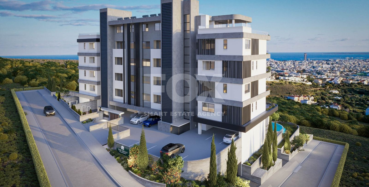 Modern three bedroom penthouse with private garden and jacuzzi for sale in Panthea