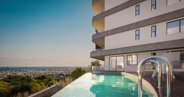 Modern three bedroom penthouse with private garden and jacuzzi for sale in Panthea