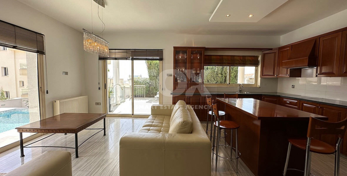 RENT: FURNISHED 3 BEDROOM HOUSE WITH COMMUNAL SWIMMING POOL IN PANTHEA AREA OF LIMASSOL