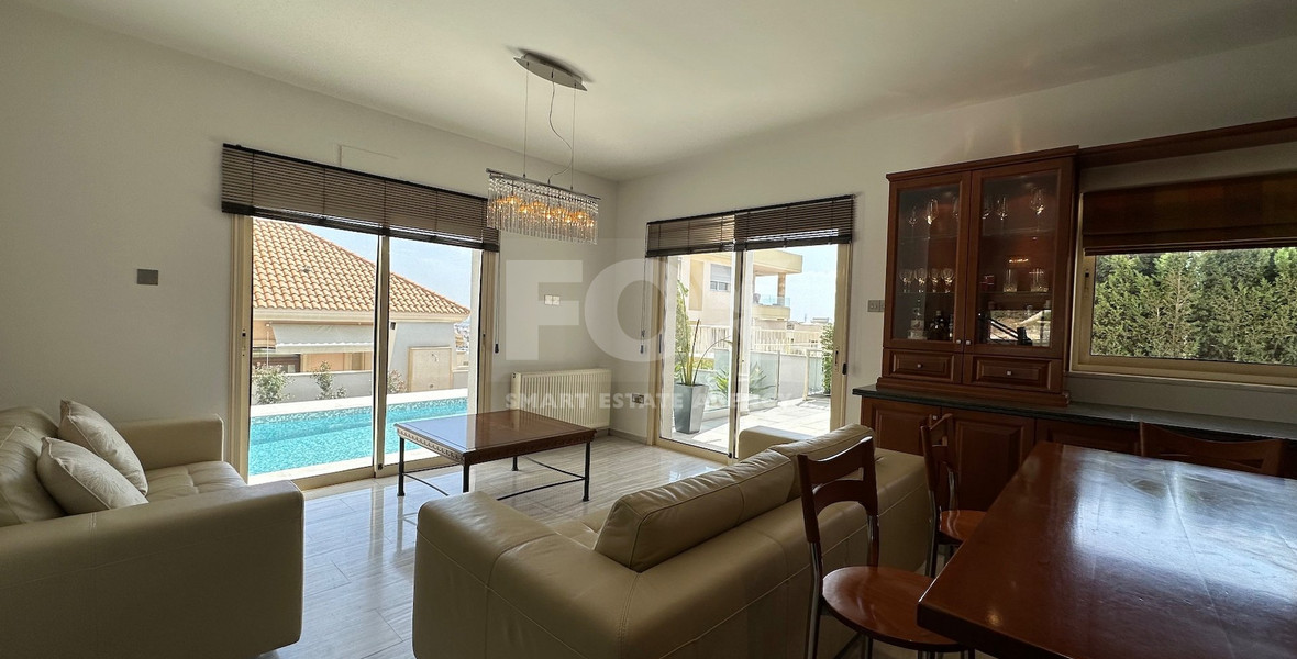 RENT: FURNISHED 3 BEDROOM HOUSE WITH COMMUNAL SWIMMING POOL IN PANTHEA AREA OF LIMASSOL