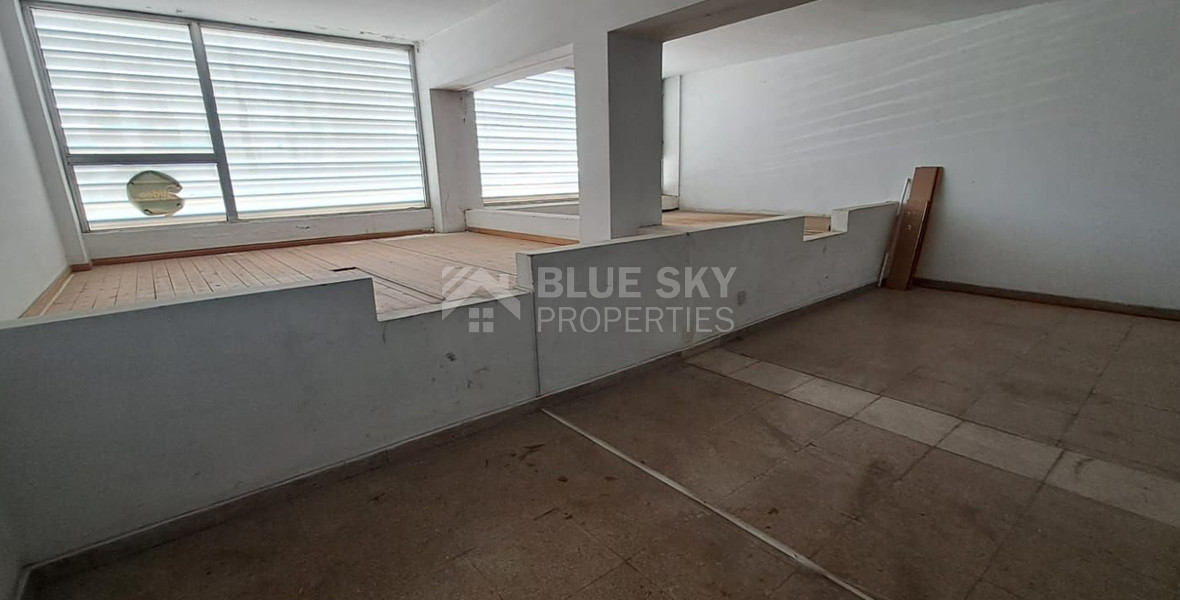 Ground floor shop on a commercial road for rent, Katholiki, Limassol