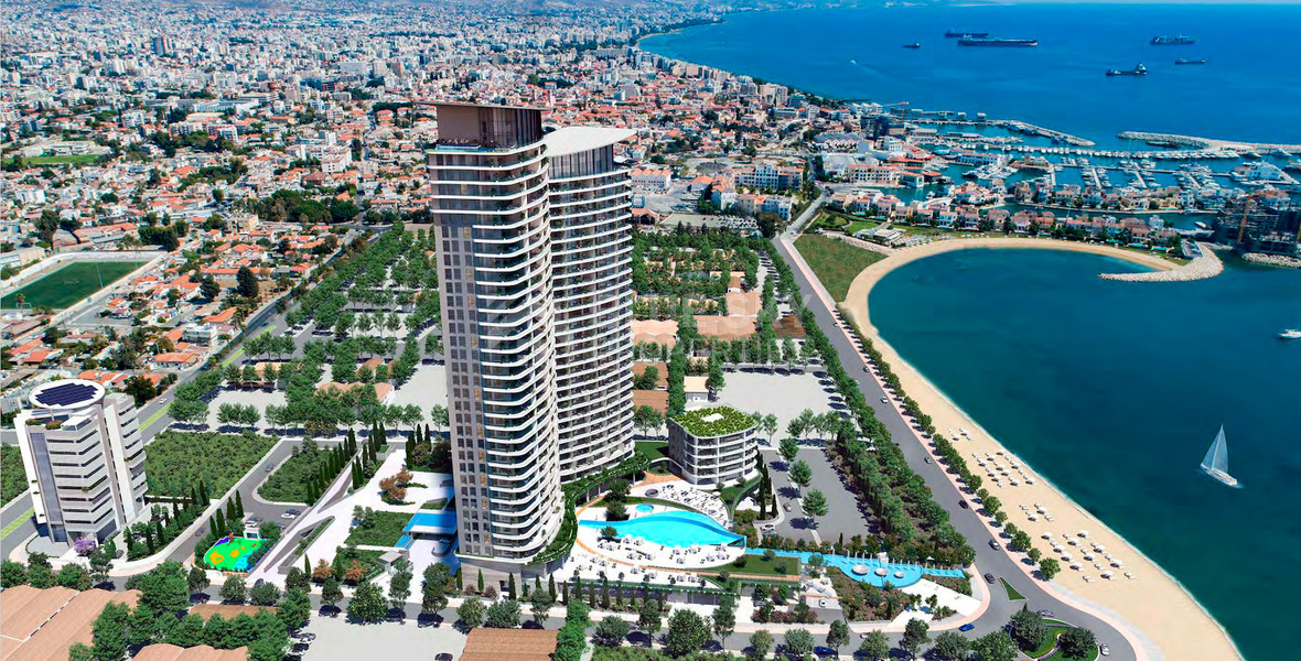 Luxury 3 Bedroom Seafront Apartment Near Limassol Marina | 17th Floor
