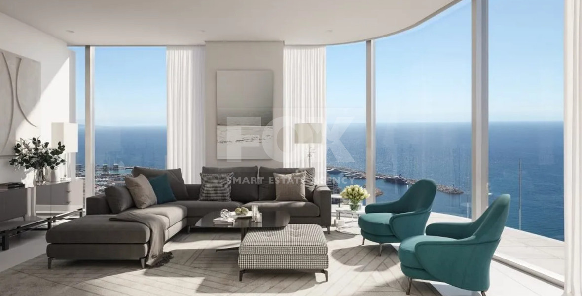 Luxury 3 Bedroom Seafront Apartment Near Limassol Marina | 17th Floor