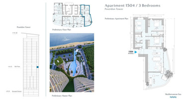 Luxury 3 Bedroom Seafront Apartment Near Limassol Marina | 15th Floor