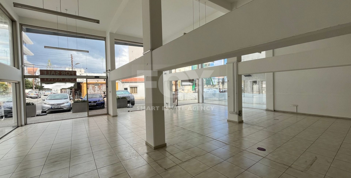 220m2 IMPRESSIVE STORE/SHOWROOM SPACE FOR RENT IN AGIOS NICOLAOS, A FEW STEPS AWAY FROM GEORGIOU GRIVA DIGENI