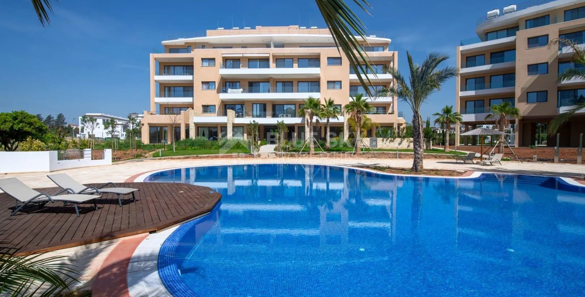 Penthouse for Sale in Trachoni, Limassol | Two-Bedroom, Pools & Green Views