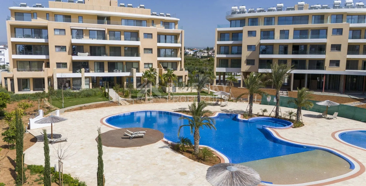 Penthouse for Sale in Trachoni, Limassol | Two-Bedroom, Pools & Green Views