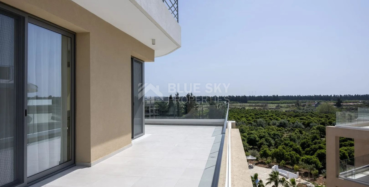 Penthouse for Sale in Trachoni, Limassol | Two-Bedroom, Pools & Green Views