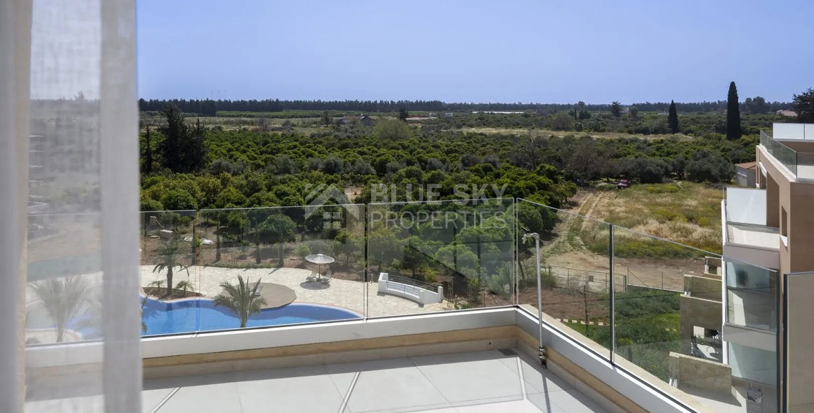 Penthouse for Sale in Trachoni, Limassol | Three-Bedroom, Pools & Green Views