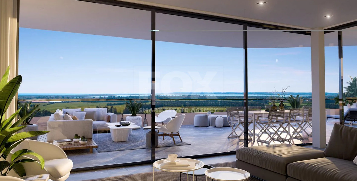 Penthouse for Sale in Trachoni, Limassol | Three-Bedroom, Pools & Green Views