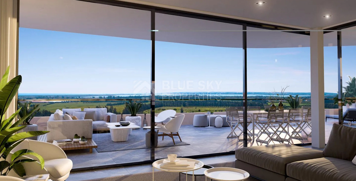 Penthouse for Sale in Trachoni, Limassol | Three-Bedroom, Pools & Green Views