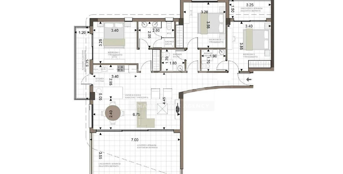 Penthouse for Sale in Trachoni, Limassol | Three-Bedroom, Pools & Green Views