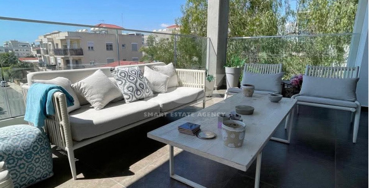 For Rent New Luxury furnished 2 bedroom apartment with roof garden in Kapsalos