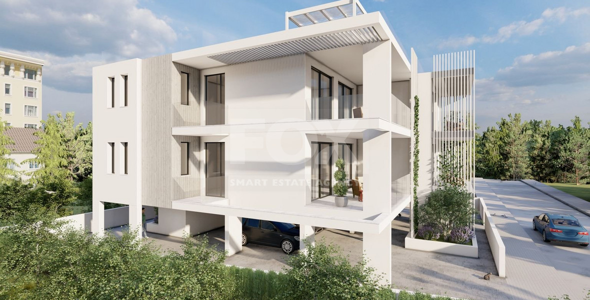 Two bedroom apartment (off-plan) for sale with roof garden and private pool in Kato Paphos