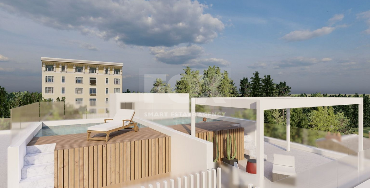 Two bedroom apartment (off-plan) for sale with roof garden and private pool in Kato Paphos