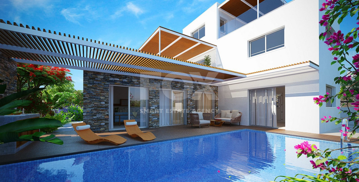 Four Bedroom Seaside Villa In Geroskipou Tourist area in Paphos.