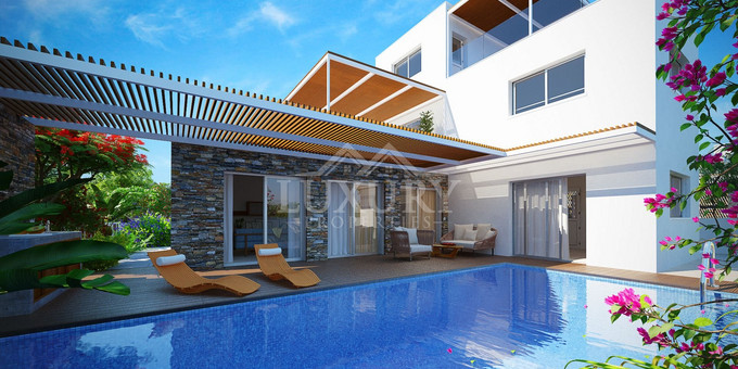 Four Bedroom Seaside Villa In Geroskipou Tourist area in Paphos.