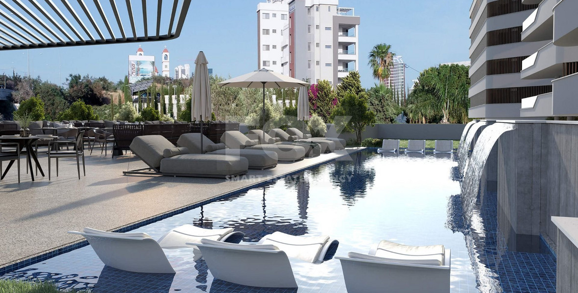 Top floor three  bedroom apartment with roof garden for sale in Potamos Germasogeias, Limassol