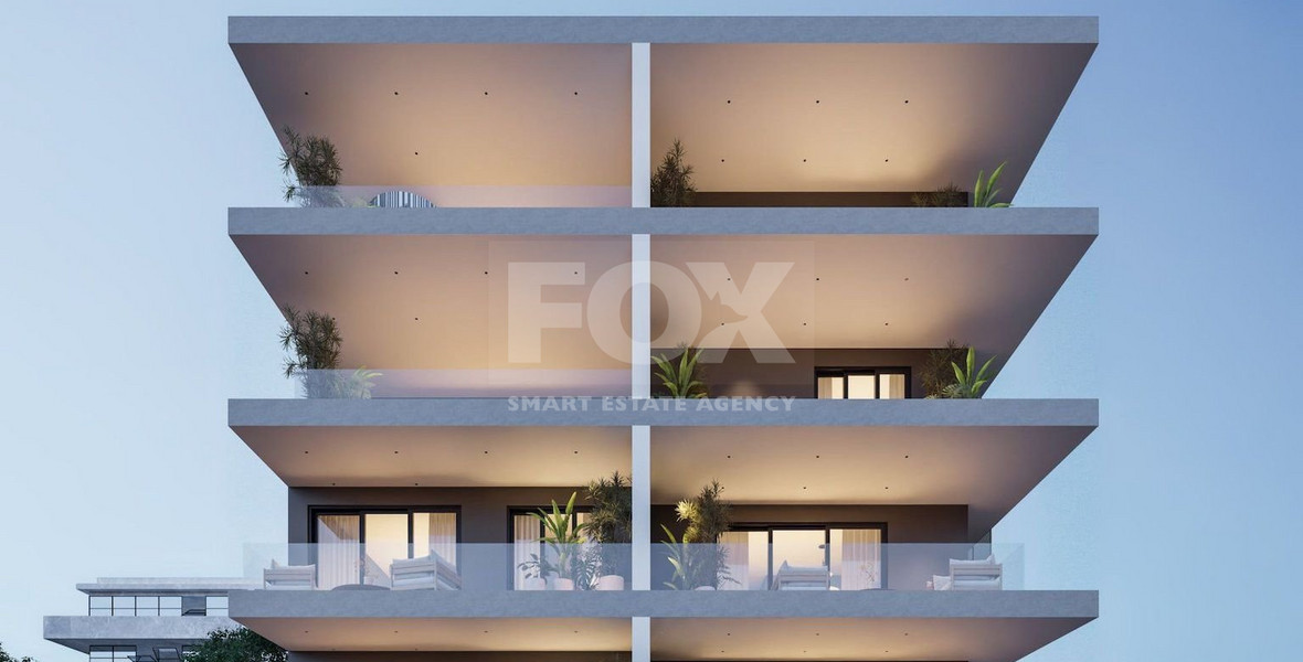 Top floor two bedroom apartment with roof garden for sale in Agios Ioannis, Limassol