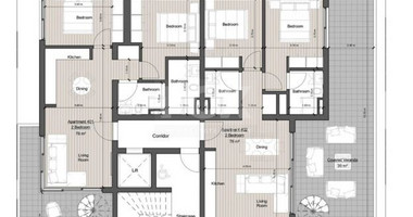 Top floor two bedroom apartment with roof garden for sale in Agios Ioannis, Limassol