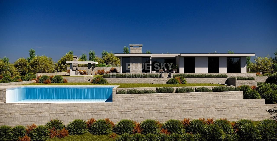 For sale : Key Ready, Luxury, Three Bedroom Detached Bungalow with Sea View in Secret Valley, Paphos