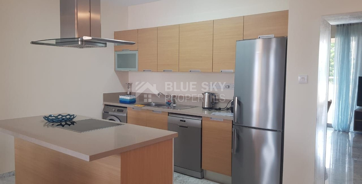 Fully furnished luxury 2 bedroom apartment with private garden for rent in Agios Tychonas