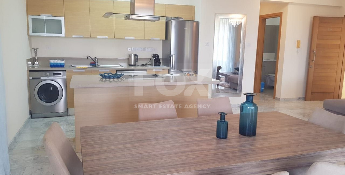 Fully furnished luxury 2 bedroom apartment with private garden for rent in Agios Tychonas