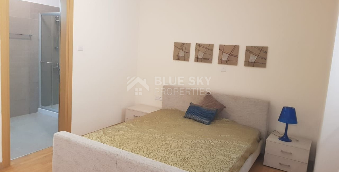 Fully furnished luxury 2 bedroom apartment with private garden for rent in Agios Tychonas