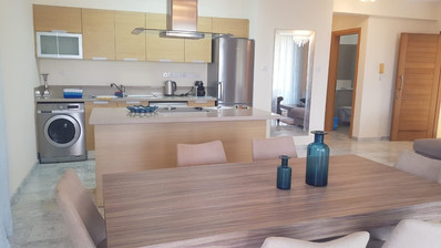 Fully furnished luxury 2 bedroom apartment with private garden for rent in Agios Tychonas