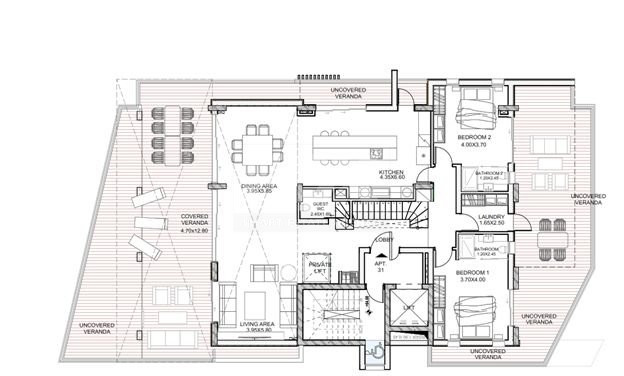 Amazing 4 bedroom penthouse with private pool for sale in Agios Athanasios, Limassol