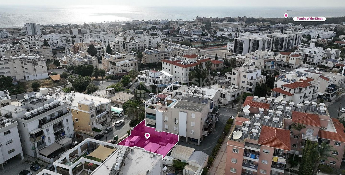 For sale, spacious three-Bedroom Ground Floor Apt, Kings Av.Mall Area, Paphos.