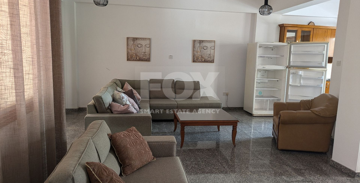 Spacious ground floor 2-storey furnished apartment with three bedrooms in Geroskipou, for rent