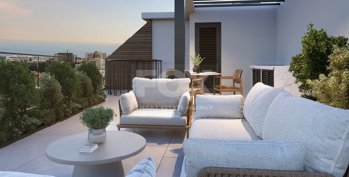 Top floor 3 bedroom apartment with roof garden for sale in Agios Athanasios, Limassol
