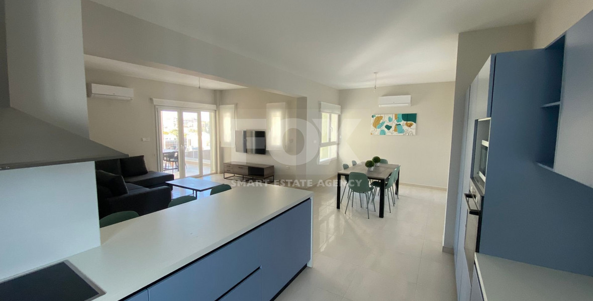 3 Bedroom Fully Furnished Duplex Apartment with communal Pool and Gym for rent in Parekklisia