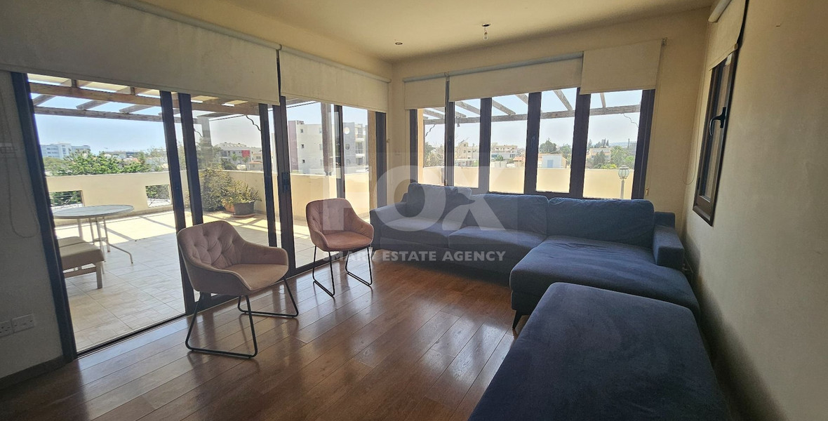 Huge-Furnished, Duplex Apartment, Two Plus One Bedroom With Huge Veranda For Rent In Kato Polemidia