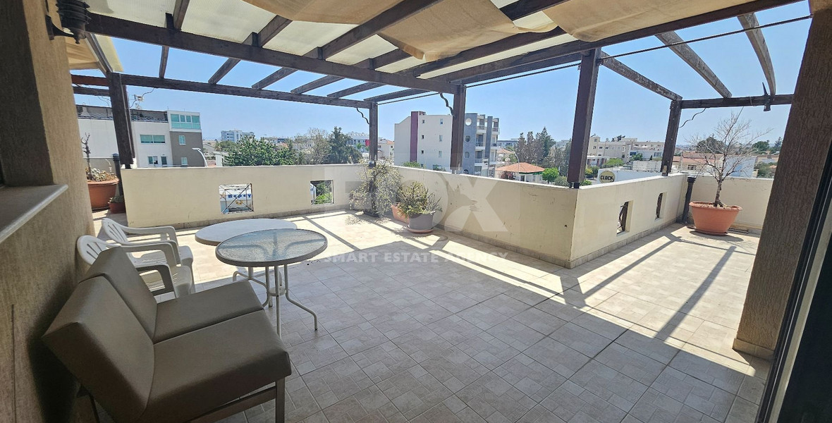 Huge-Furnished, Duplex Apartment, Two Plus One Bedroom With Huge Veranda For Rent In Kato Polemidia