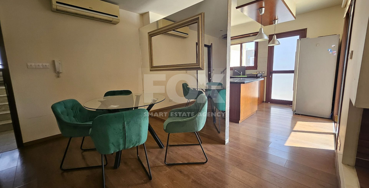 Huge-Furnished, Duplex Apartment, Two Plus One Bedroom With Huge Veranda For Rent In Kato Polemidia