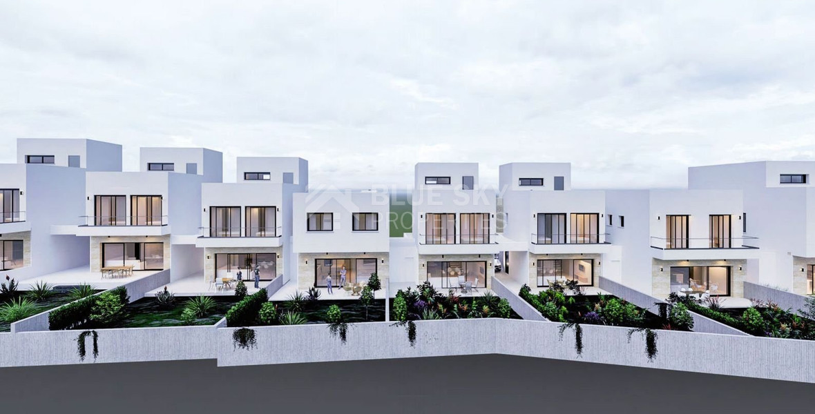 Three bedroom semi detached villa with private swimming pool for sale in Agios Athanasios, Limassol