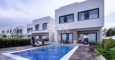 Three bedroom semi detached villa with private swimming pool for sale in Agios Athanasios, Limassol