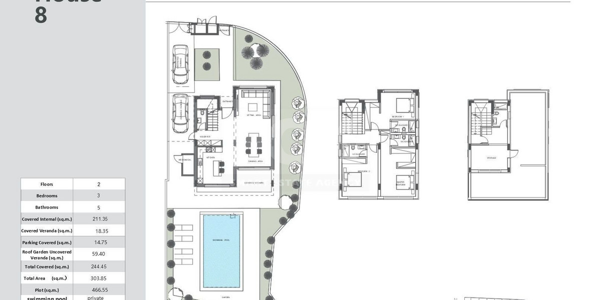 Three bedroom semi detached villa with private swimming pool for sale in Agios Athanasios, Limassol